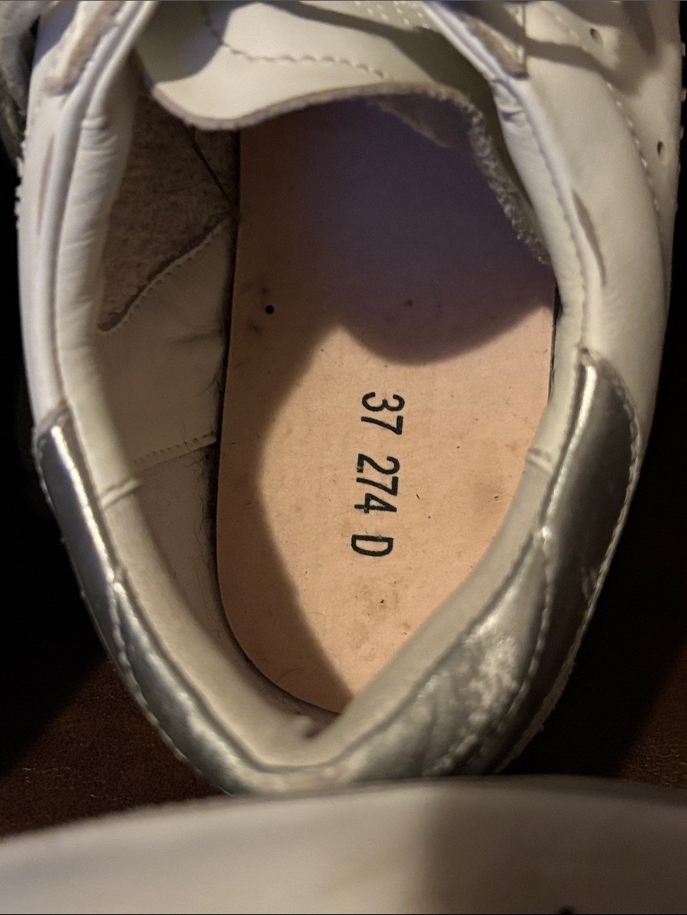 Golden Goose White Sneakers with Gray Star Accent - Picture 9 of 13